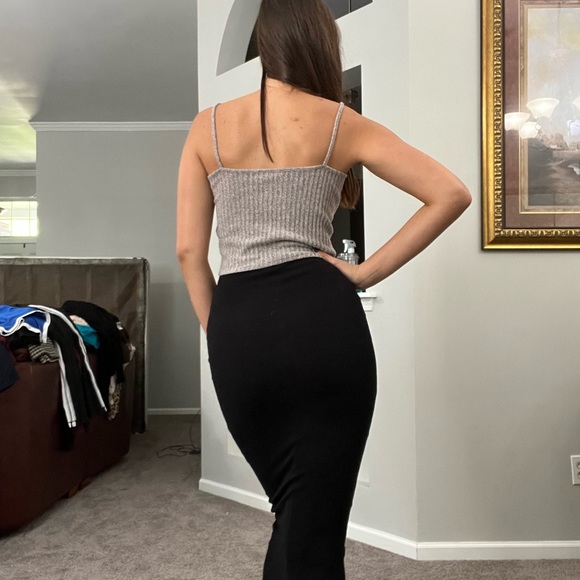 EUC Purple Knit Spaghetti Strap Button Down Crop Top - Picture 4 of 5